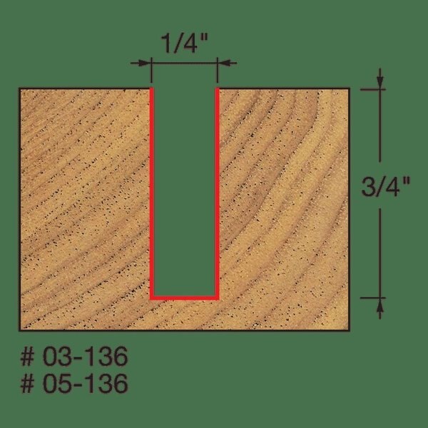 Single Flute Straight Bit, 1/4