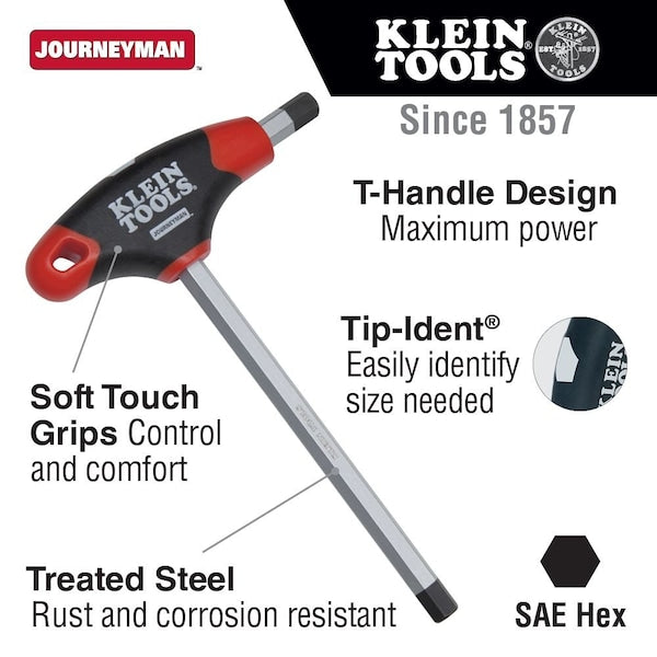 10 Piece SAE T-Shape Hex Key Set, JTH910E