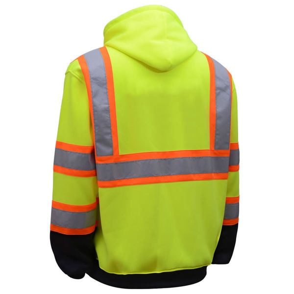 Class 3 Two Tone Quilted Jacket, Blk, 5XL