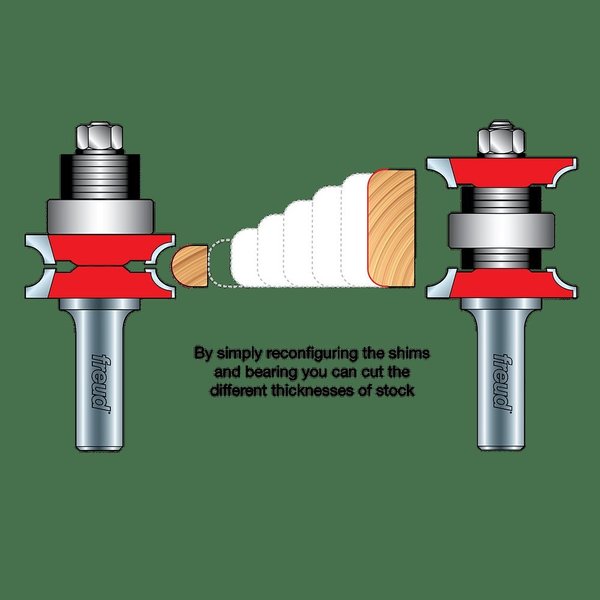Radius Variable Corner Round Bit, 3/16