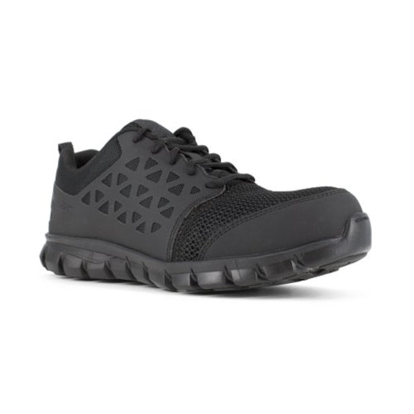 Safety Shoe, 4-1/2, M, Black, Composite, PR