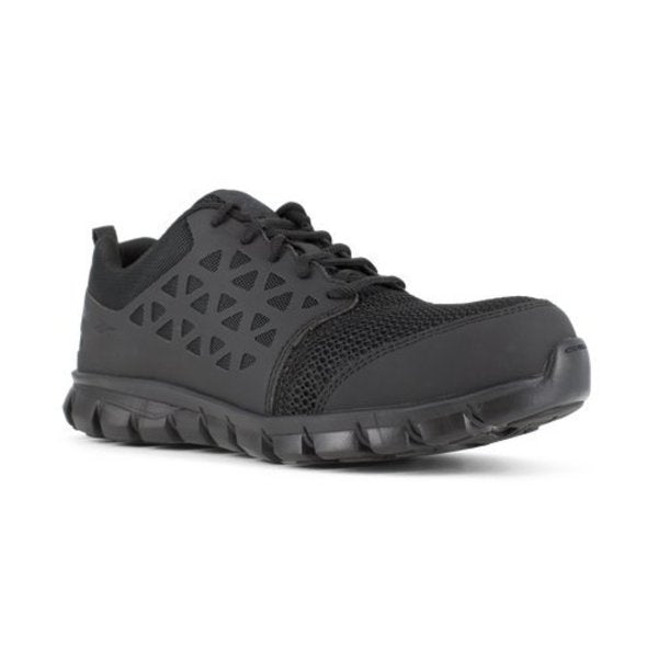 Safety Shoe, 5, W, Black, Composite, PR