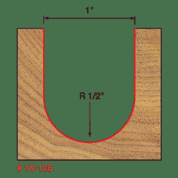 Radius Round Nose Bit, 1/2