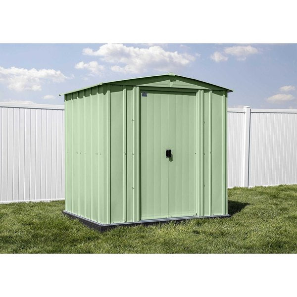 6x5 Classic Steel Storage Shed, Sage Green