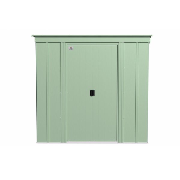 6x4 Classic Steel Storage Shed, Sage Green