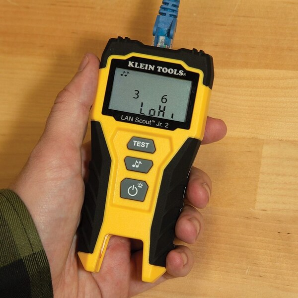Cable Tester, LAN Scout Jr. 2, Backlit LCD, Multiple Tone Generator, Use With Dark Cable Systems