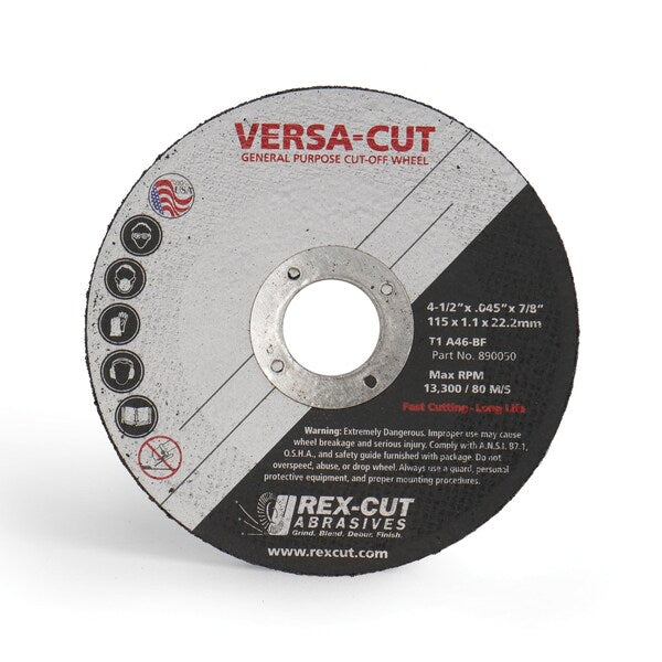 Versa-Cut Cut Off Wheel 4 1/2 X .045 X 7/8 T1 Versa-Cut