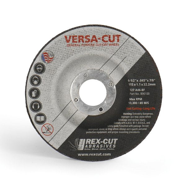 Versa-Cut Cut Off Wheel 4 1/2 X .045 X 7/8 T27 Versa-Cut