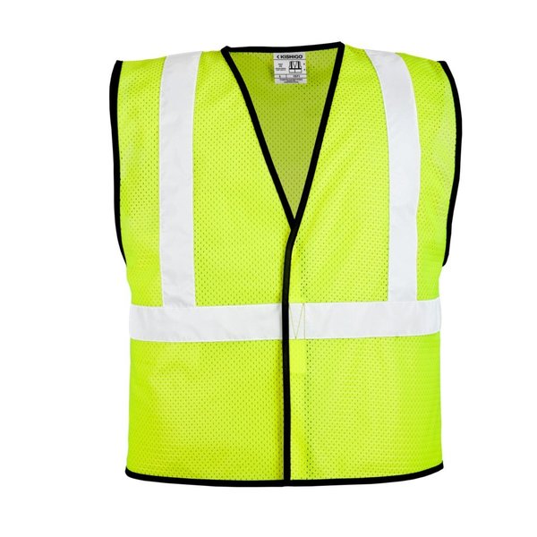 Hi-Vis Vest, Hook-Loop, Class 2, Lime, S-M