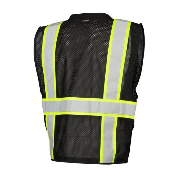 Safety Vest, Black, Polyester Mesh, L/XL