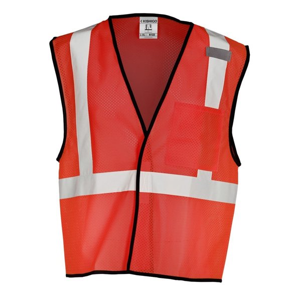 Hi-Viz Vest, Mesh, Red, L-XL