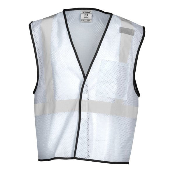 Hi-Viz Vest, Mesh, White, L-XL