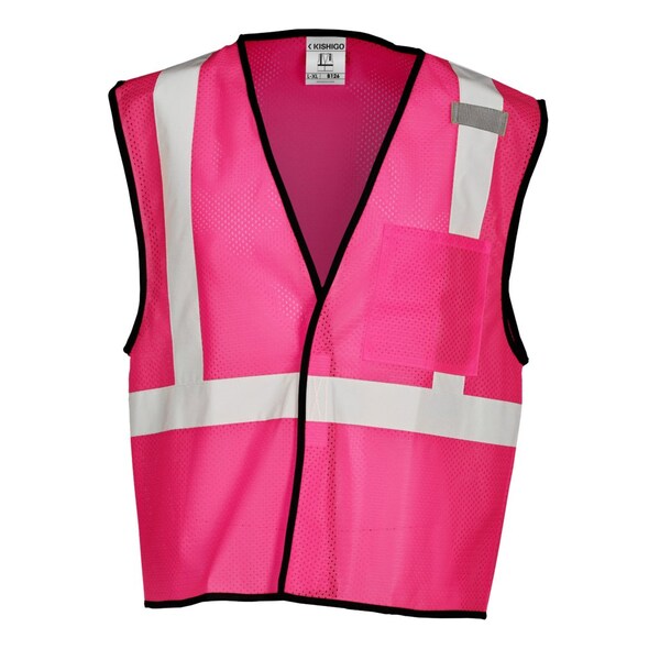 Hi-Viz Vest, Multi-Pocket, Pink, S-M