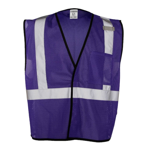 Hi-Viz Vest, Multi-Pocket, Purple, S-M