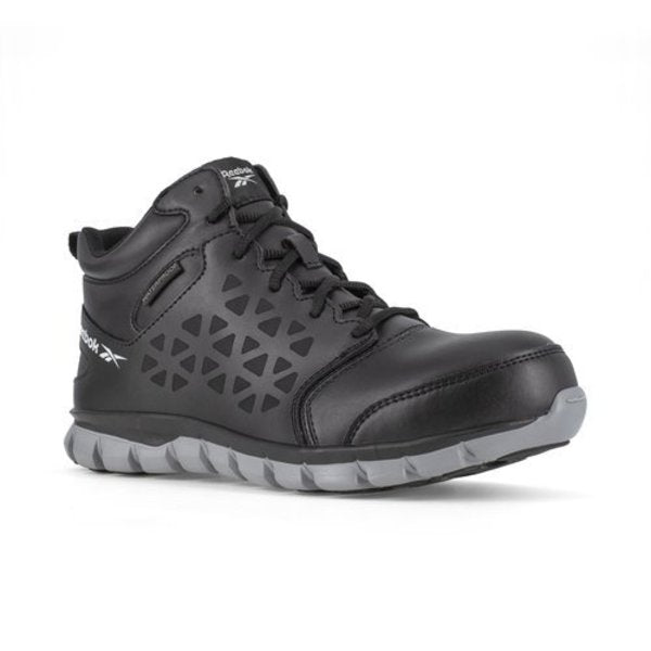 Safety Shoe, 11-1/2, M, Black, Composite, PR
