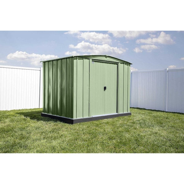 8x6 Classic Steel Storage Shed, Sage Green