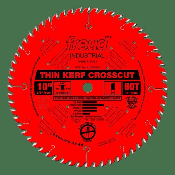 Thin Kerf Fine Finish Crosscut Blade, 10