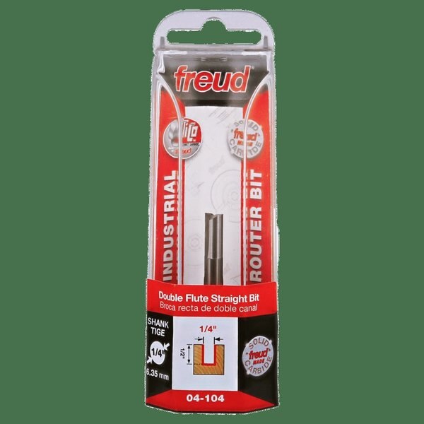 Double Flute Straight Bit, 1/4