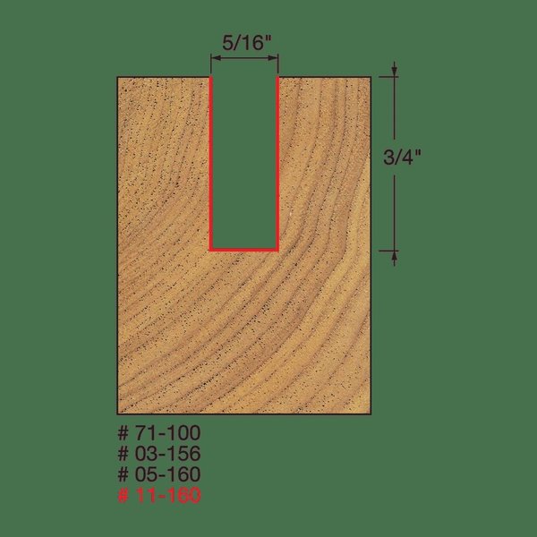 Single Flute Straight Bit with 3/8