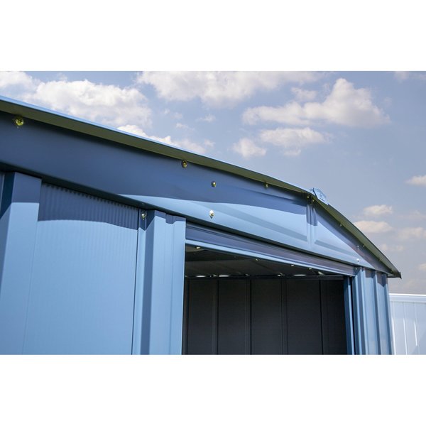 10x8 Classic Steel Storage Shed, Blue Grey