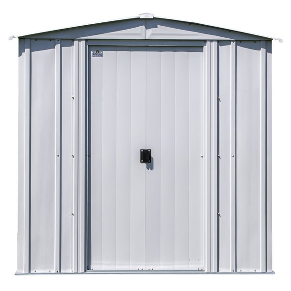 6x7 Classic Steel Storage Shed, Flute Grey