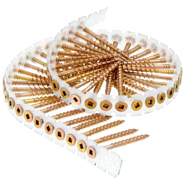 Wood Screw, #8, 2-1/2 in, Square Drive, 800 PK