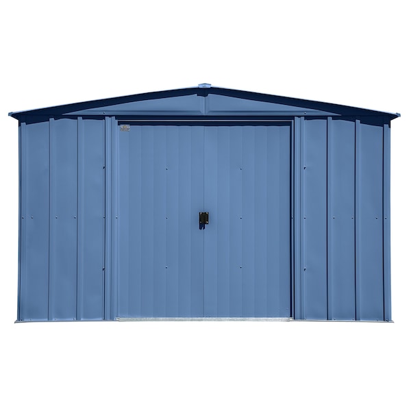 10x14 Classic Steel Storage Shed, Blue Grey