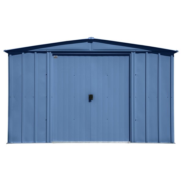 10x8 Classic Steel Storage Shed, Blue Grey
