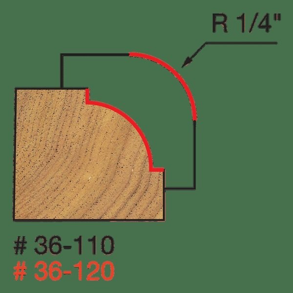 Radius Beading Bit (Quadra-Cut), 1/4