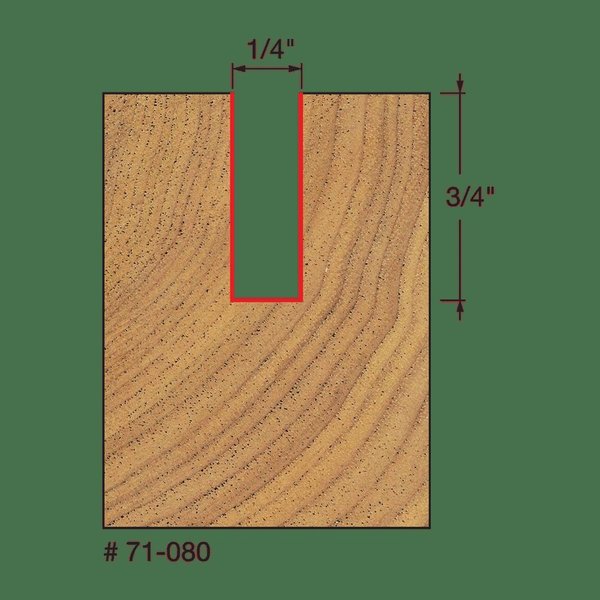 O-Flute Straight Bit, 1/4
