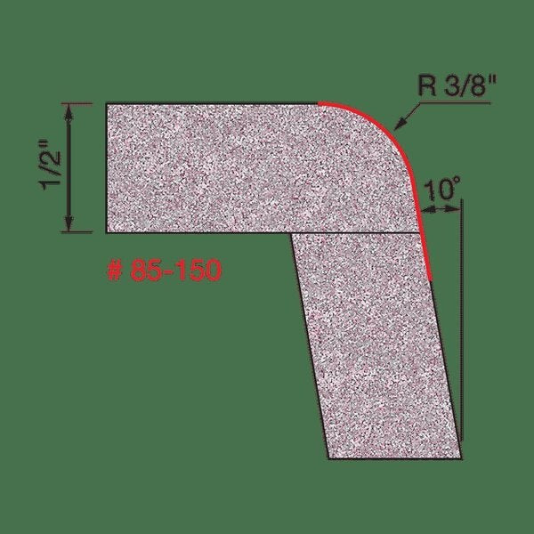 Radius Round Over Bowl Bit, 3/8