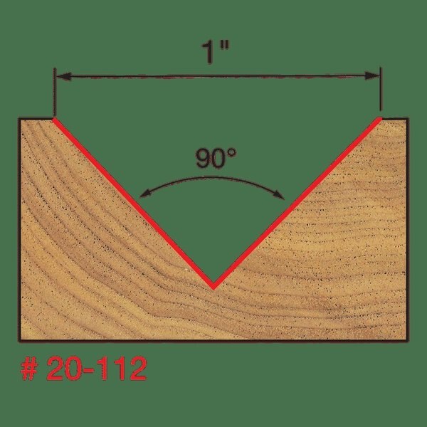 V Grooving Bit, 90deg, 1