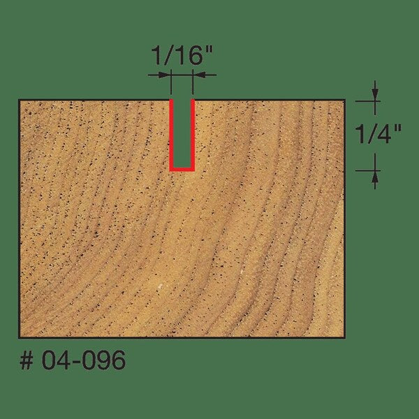 Double Flute Straight Bit, 1/16