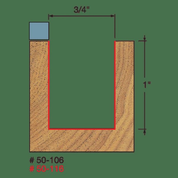 Top Bearing Flush Trim Bit, 3/4