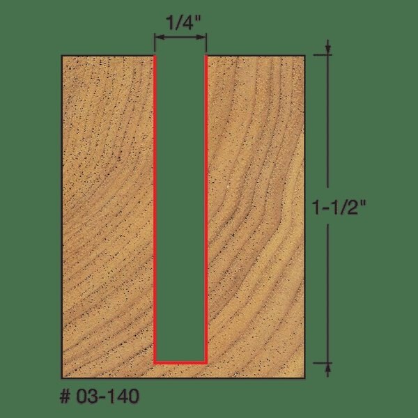 Single Flute Straight Bit, 1/4