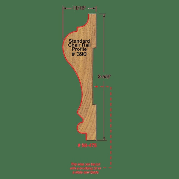 Chair Rail Bit, 1-11/16