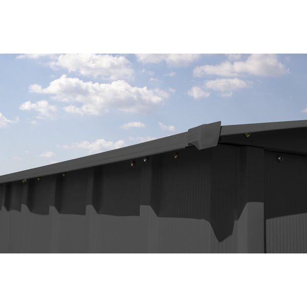 10x12 Classic Steel Storage Shed, Charcoal