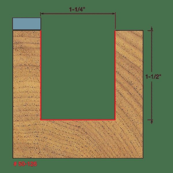 Top Bearing Flush Trim Bit, 1-1/4