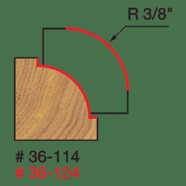 Radius Beading Bit (Quadra-Cut), 3/8