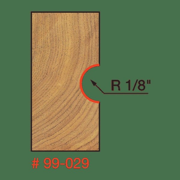 Radius Flute Bit, 1/8
