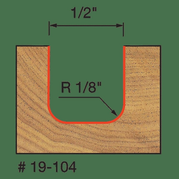 Radius Dish Carving Bit, 1/8