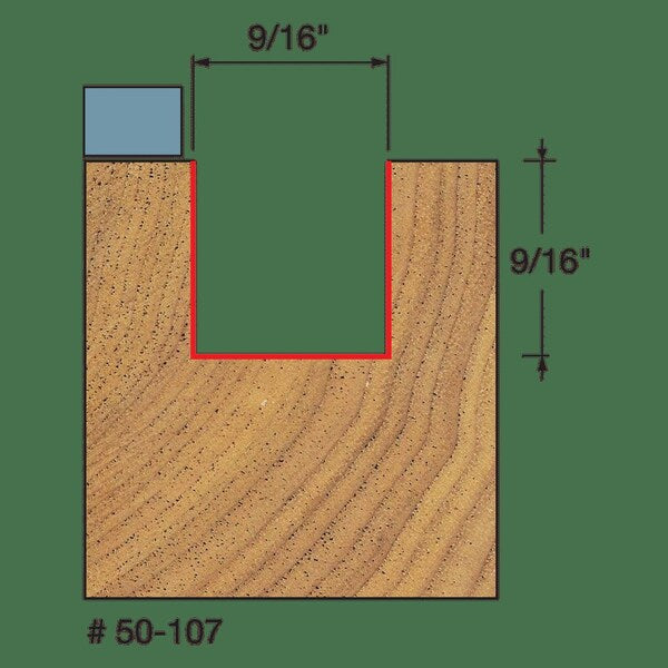 Top Bearing Flush Trim Bit, 9/16