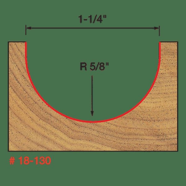 Radius Round Nose Bit, 5/8