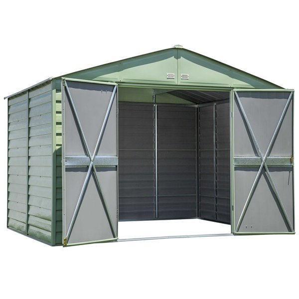 10x8 Select Steel Storage Shed, Sage Green