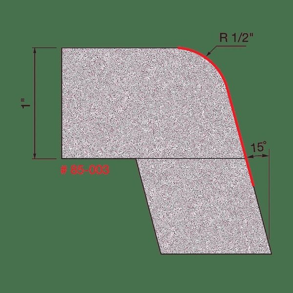 Radius Round Over Bowl Bit, 1/2