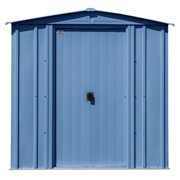 6x7 Classic Steel Storage Shed, Blue Grey