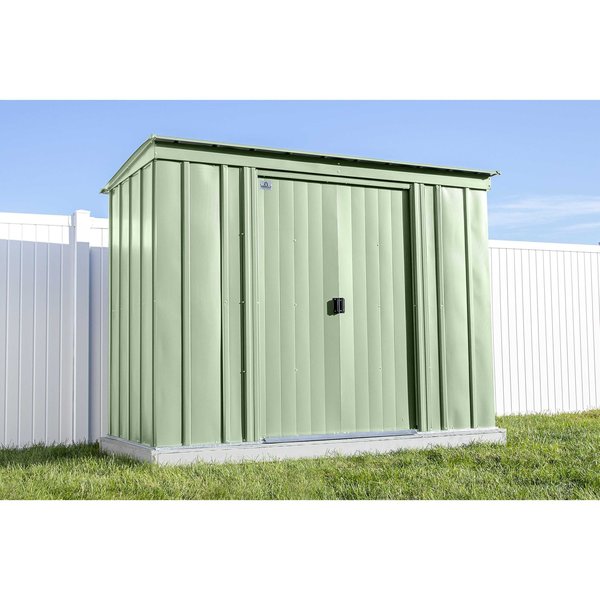8x4 Classic Steel Storage Shed, Sage Green