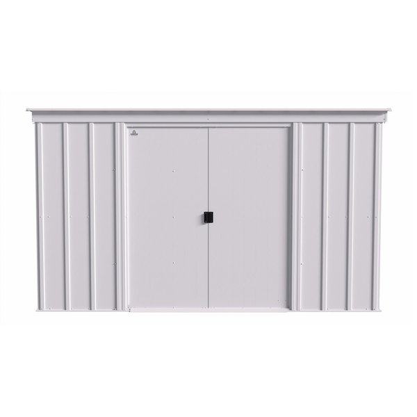 10x4 Classic Steel Storage Shed, Flute Grey