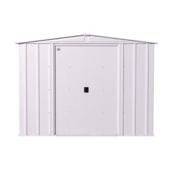 8x8 Classic Steel Storage Shed, Flute Grey