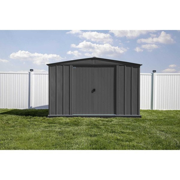 10x14 Classic Steel Storage Shed, Charcoal